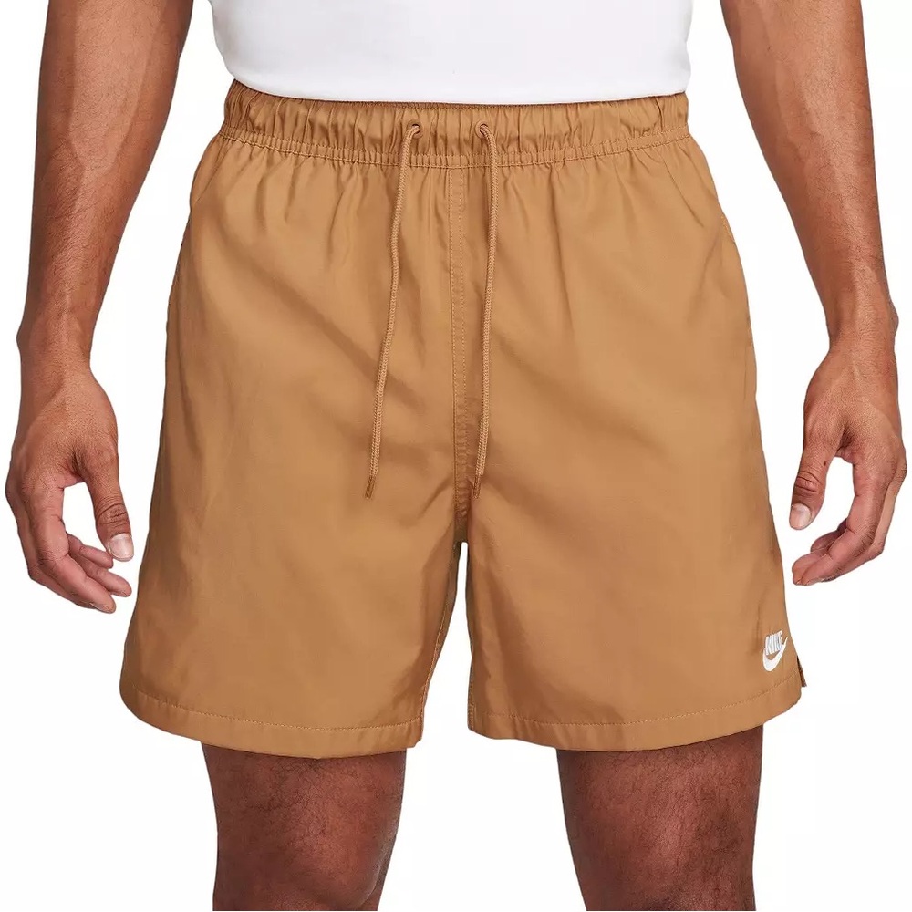 Nike Men's Club 6'' Woven Flow Shorts Flax‎ Color Size Large New With Tags